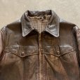 画像2: 【S/M】50s WINDWARD ホースハイド レザージャケット 茶■ビンテージ レトロ アメリカ古着 40s 馬 革ジャン スポジャケ (2)