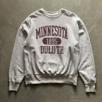 【L/XL】Champion リバースウィーブ カレッジプリントスウェット ライトグレー■アメリカ古着 チャンピオン トレーナー 3段カプセル