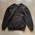 画像1: 【M/L】80s-90s USA製 Fruit of the Loom ラグランスウェット ブラック 黒無地■ビンテージ オールド アメリカ古着 トレーナー フルーツ (1)