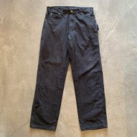 【W34】Dickies ダック地 ペインターパンツ ブラック 黒■オールド アメリカ古着 ディッキーズ ワークウェア No.2