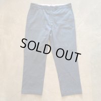 【W42】90s USA製 Dickies 874 ワークパンツ ネイビー 紺色■ビンテージ オールド アメリカ古着 ディッキーズ タロンジップ