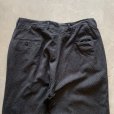 画像8: 【W33】50s-60s UNKNOWN 2タック ウールスラックスパンツ ブラック 黒ストライプ■ビンテージ オールド レトロ アメリカ古着 ロカビリー (8)