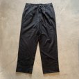 画像1: 【W33】50s-60s UNKNOWN 2タック ウールスラックスパンツ ブラック 黒ストライプ■ビンテージ オールド レトロ アメリカ古着 ロカビリー (1)