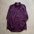 画像4: 【L/XL】90s GAP 長袖ボタンダウンシャツ ライトネルシャツ 紺×えんじ ギンガムチェック■ビンテージ オールドギャップ アメリカ古着 (4)