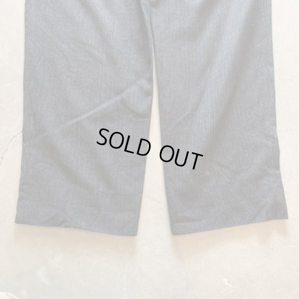 画像10: 【W33】50s-60s UNKNOWN 2タック ウールスラックスパンツ ブラック 黒ストライプ■ビンテージ オールド レトロ アメリカ古着 ロカビリー