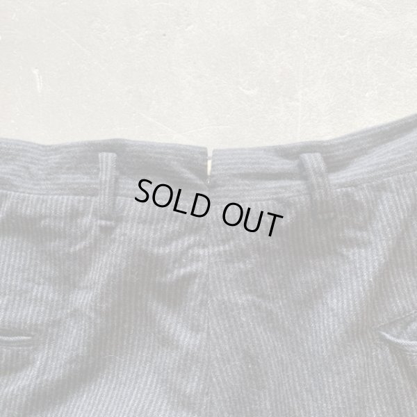 画像9: 【W33】50s-60s UNKNOWN 2タック ウールスラックスパンツ ブラック 黒ストライプ■ビンテージ オールド レトロ アメリカ古着 ロカビリー