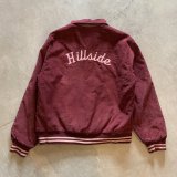 【M/L】USA製 Billington 刺繍 コーデュロイジャケット えんじ■ビンテージ オールド レトロ アメリカ古着 スタジャン 80s/90s