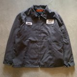 【XXL】USA製 RED KAP ワッペン付き ワークジャケット グレー■ビンテージ オールド アメリカ古着 80s/90s レッドキャップ