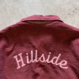 画像2: 【M/L】USA製 Billington 刺繍 コーデュロイジャケット えんじ■ビンテージ オールド レトロ アメリカ古着 スタジャン 80s/90s (2)