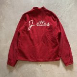 【Ladies or S】Steichens チェーン刺繍 コーデュロイジャケット えんじ■ビンテージ オールド レトロ アメリカ古着 レディース 60s/70s