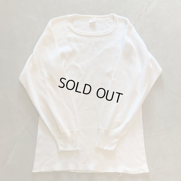 画像5: 【XL/2XL】USA製 SUPER LONG JOHNS 綿ポリ サーマルシャツ 白 生成り■ビンテージ アメリカ古着 アンダーウェア インナー ロンT ハニカム