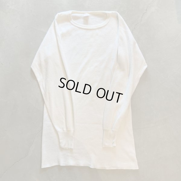 画像6: 【2XL/3XL】USA製 SUPER LONG JOHNS 綿ポリ サーマルシャツ 白 生成り■ビンテージ アメリカ古着 アンダーウェア インナー ロンT ハニカム