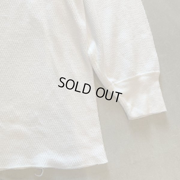 画像4: 【XL/2XL】USA製 SUPER LONG JOHNS 綿ポリ サーマルシャツ 白 生成り■ビンテージ アメリカ古着 アンダーウェア インナー ロンT ハニカム