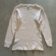 画像1: 【M/L】USA製 J.E.MORGAN オールコットン サーマルシャツ 白 生成り■ビンテージ アメリカ古着 アンダーウェア インナー ロンT ワッフル (1)