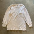 画像1: 【XL/2XL】USA製 SUPER LONG JOHNS 綿ポリ サーマルシャツ 白 生成り■ビンテージ アメリカ古着 アンダーウェア インナー ロンT ハニカム (1)