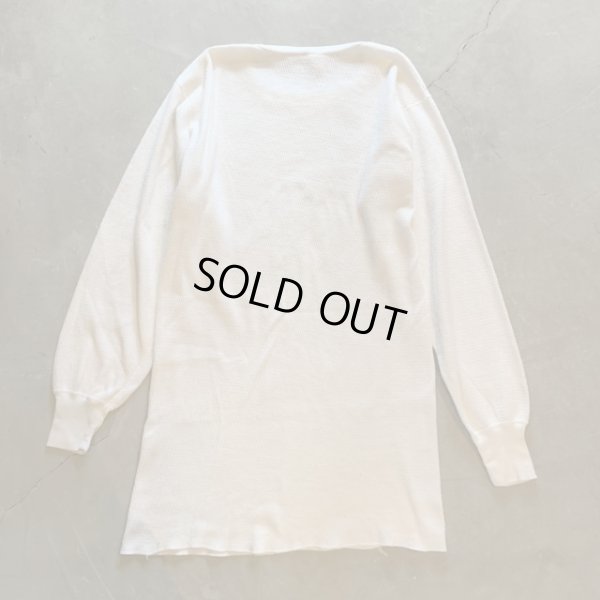 画像8: 【2XL/3XL】USA製 SUPER LONG JOHNS 綿ポリ サーマルシャツ 白 生成り■ビンテージ アメリカ古着 アンダーウェア インナー ロンT ハニカム