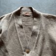 画像2: 【S/M】40s-50s PILGRIM ウールニット カーディガン セーター ベージュ 無地■ビンテージ オールド アメリカ古着 ピルグリム (2)