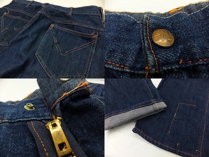50's デニムパンツ W36 濃紺 ペインターパンツ/ビンテージ カウボーイ - JACK CLOTHING SUPPLY