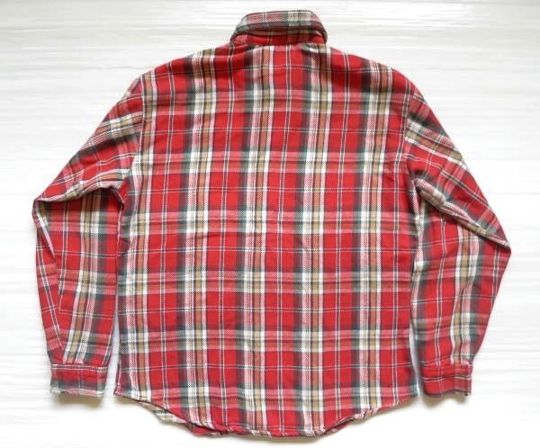 70's USA製 BIG MAC ヘビーネルシャツ M 赤チェック/ビンテージ オールド アメリカ古着 レトロ ビッグマック 単色タグ