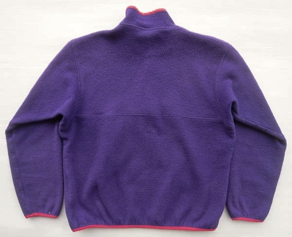 90's USA製 patagonia パタゴニア フリース スナップT L 紫×ピンク/ビンテージ オールド アメリカ古着 - JACK