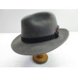 画像1: ロイヤルステットソン STETSON 中折れ 起毛 フェルトハット 59cm 7 3/8 グレー/ビンテージ オールド 帽子 (1)