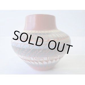 画像: ビンテージ ネイティブアメリカン ポタリー 壺/アンティーク アメリカ雑貨 ナバホ フラワーベース 陶器