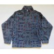 画像1: ◆ 90's USA製 patagonia パタゴニア プルオーバー フリースジャケット M 総柄/ビンテージ オールド アメリカ古着 (1)