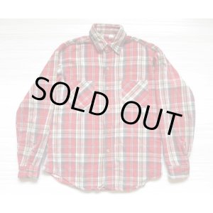 画像: ◆ 70's USA製 BIG MAC ヘビーネルシャツ M 赤チェック/ビンテージ オールド アメリカ古着 レトロ ビッグマック 単色タグ