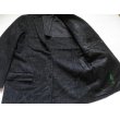 画像4: ◆ 50's〜60's USA製 カスリ柄 ウール テーラードジャケット M 黒 ブラック/ビンテージ アメリカ古着 レトロ ブレザー ロカビリー (4)