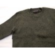 画像3: ◆ 70's Warren-knit 毛足長モヘア クルーネック ウールセーター ニット M〜L 緑系 無地/ビンテージ オールド レトロ アメリカ古着 (3)