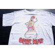 画像1: ◆ 80's〜90's USA製 BEER NUTS ビール キャラクター エロプリントTシャツ XL 白/ビンテージ オールド アメリカ古着 (1)