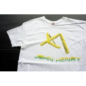 画像: ◆ 70's HANES ヘインズ JOHN HENRY ジョンヘンリー 染み込みプリントTシャツ L 白/ビンテージ オールド アメリカ古着 レトロ アート