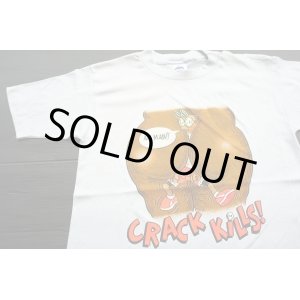 画像: ◆ デッドストック 80's USA製 MILLER CRACK KILLS プリントTシャツ L ライトグレー/ビンテージ オールド アメリカ古着 レトロ エロ