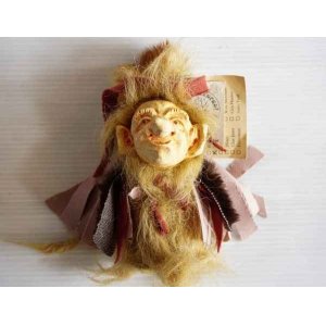 画像: ◆ アメリカ雑貨 USA製 ハンドメイド トロール人形 ウッドオブジェ インテリア 15cm/ビンテージ アンティーク 木製 アート ドール 魔女