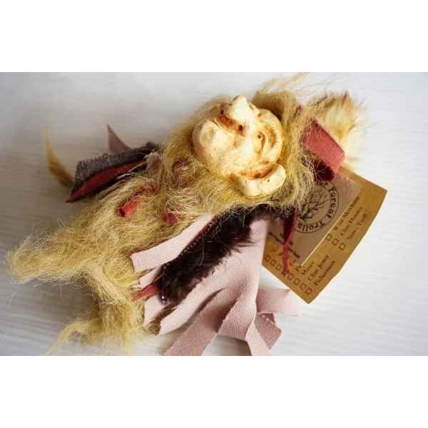 画像2: ◆ アメリカ雑貨 USA製 ハンドメイド トロール人形 ウッドオブジェ インテリア 15cm/ビンテージ アンティーク 木製 アート ドール 魔女 (2)