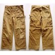 画像1: ◆ 70's USA製 carhartt カーハート ブラウンダック地 ダブルニー ペインターパンツ W32 茶色/ビンテージ オールド アメリカ古着 (1)