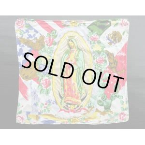 画像: ◆ グアダルーペの聖母 バンダナ 49×52cm/ビンテージ オールド レトロ ファブリック 生地 タペストリー キリスト カトリック