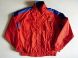 画像: ◆ 90's SIERRA SPORTS 刺繍入り ナイロンジャケット M 赤×青/ビンテージ オールド アメリカ古着 レトロ ツートン 飛行機
