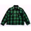 画像1: ◆ 50's USA製 Woolrich ウールリッチ ウールシャツジャケット 16 ML 緑黒チェック/ビンテージ オールド アメリカ古着 レトロ バッファロー (1)