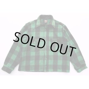 画像: ◆ 50's USA製 Woolrich ウールリッチ ウールシャツジャケット 16 ML 緑黒チェック/ビンテージ オールド アメリカ古着 レトロ バッファロー