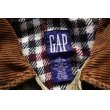 画像9: ◆ 90's GAP オールドギャップ デニム ファイヤーマンジャケット ハーフコート M(XL相当)カーキ/ビンテージ アメリカ古着 レトロ (9)