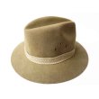 画像4: ◆ USA製 STETSON ステットソン ウール 中折れハット 帽子 LARGE 58cm 茶系 カーキ/ビンテージ オールド アメリカ古着 レトロ ハンター (4)