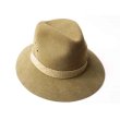 画像5: ◆ USA製 STETSON ステットソン ウール 中折れハット 帽子 LARGE 58cm 茶系 カーキ/ビンテージ オールド アメリカ古着 レトロ ハンター (5)