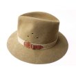 画像2: ◆ USA製 STETSON ステットソン ウール 中折れハット 帽子 LARGE 58cm 茶系 カーキ/ビンテージ オールド アメリカ古着 レトロ ハンター (2)