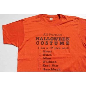 画像: ◆ SALE!! 80's USA製 ハロウィン プリントTシャツ L オレンジ/ビンテージ オールド レトロ アメリカ古着 コスチューム コスプレ