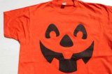 画像: ◆ SALE!! 80's USA製 ハロウィン カボチャ プリントTシャツ XL オレンジ/ビンテージ オールド レトロ アメリカ古着 お化け コスプレ