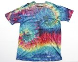 画像: ◆ SOSTANZA タイダイTシャツ XL/アメリカ古着 レトロ サイケデリック ヒッピー アブストラクトアート 抽象画/オールド ビンテージ
