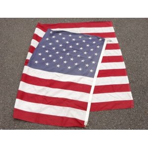 画像: ◆ アメリカ国旗 ナイロン 刺繍 ビッグサイズ 星条旗 252cm×146cm/ビンテージ オールド レトロ インテリア 雑貨