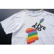 画像1: ◆ ボロ 80's USA製 LIVE AID ライブエイド Tシャツ XL相当 白/ビンテージ オールド アメリカ古着 バンド ロック フェス ジャンク (1)