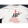 画像9: ◆ ボロ 80's USA製 LIVE AID ライブエイド Tシャツ XL相当 白/ビンテージ オールド アメリカ古着 バンド ロック フェス ジャンク (9)